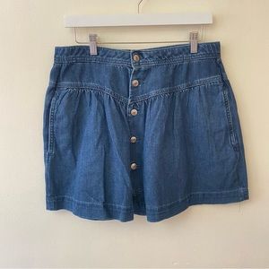 American Eagle button front cotton denim mini skirt size 12